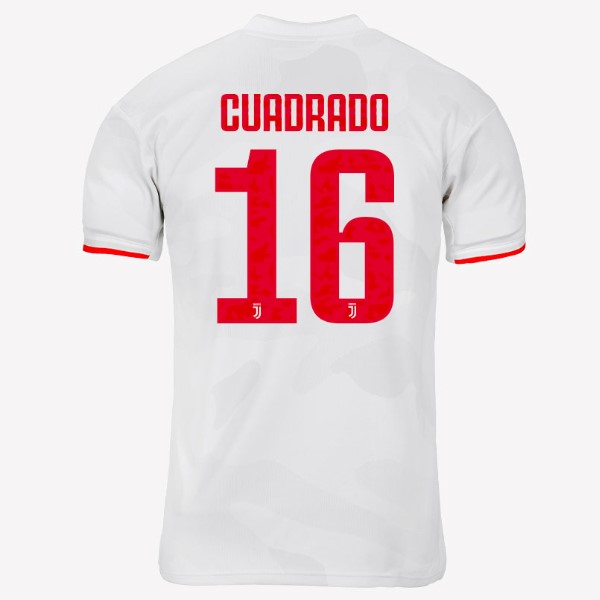 Maillot Football Juventus NO.16 Cuadredo Exterieur 2019-20 Gris Blanc